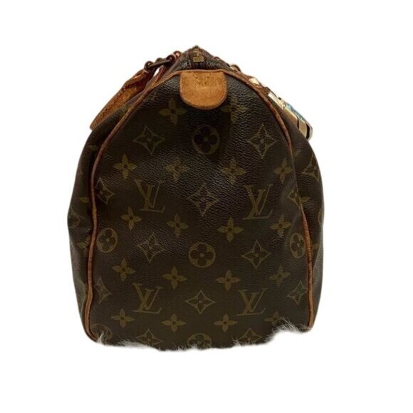 Louis Vuitton Vintage Speedy 35 Satchel Shoulder Bag Brown Monogram Chic Luxury - Picture 6 of 16